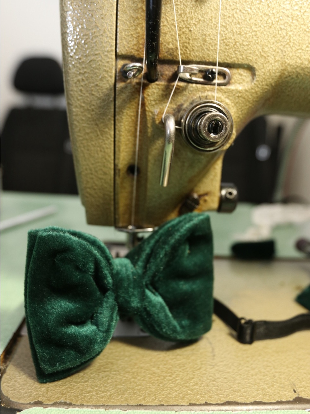 Emerald Green Velvet Bow Tie